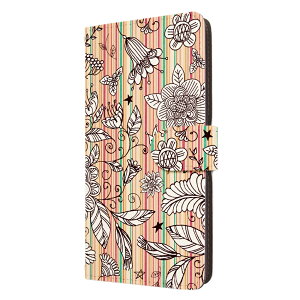 らくらくスマートフォン Lite MR01 ケース 手帳型 らくらくスマホライト カバー ボタニカル 花柄 おしゃれ かわいい スマホケース スマホカバー メンズ レディース 携帯ケース 携帯カバー 手帳