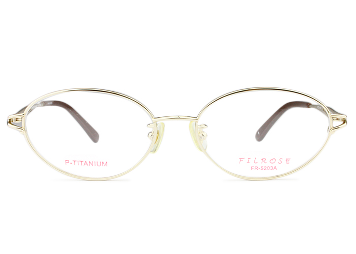 アイカフェ EYE CAFE fr-5203a 53 c.1 ゴールド フルリム メガネ めがね 眼鏡 伊達 度付き 新品 送料無料