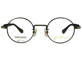ジョンレノン John Lennon JL-1090 c.4 jl9 アンティークグレー/マットブラック 伊達 度付き 丸 メガネ めがね 眼鏡 新品 送料無料 44□21
