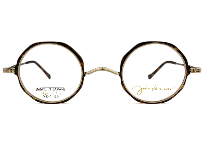 80th Anniversary 人気のクリスマスアイテムがいっぱい！ of Birth ジョンレノン John Lennon JL-P302 c.1 GP ブラウンデミマット メガネ 新品 眼鏡 伊達 めがね 度付き 送料無料 4226 丸 一山 登場 テンシャ