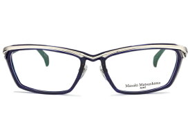 マサキマツシマ MASAKI MATSUSHIMA mf-1245 c.3 mf7 ネイビーササ・シルバー 伊達 メガネ めがね 眼鏡 度付き メンズ レディース 新品 送料無料