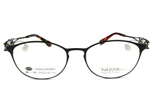 ネオジン フレーム NEOJIN nj1200 c.40 ブラック 鼻パッドなし メガネ サイドパッド ない メガネ めがね 眼鏡 レディース 新品 送料無料