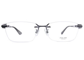 ポリス POLICE vplf59j c.0530 ブラック 日本製 伊達 度付き メンズ 紳士 ツーポイント チタン 老眼鏡 遠近両用 めがね メガネ 眼鏡 新品 送料無料