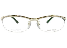 跳ね上げ式メガネ 跳ね上げ メガネ 老眼鏡 フレーム ザックスブルー SAXE BLUE sb-7111 c.1 ゴールド 眼鏡 伊達 鼻パッド 遠近両用 軽量 新品 送料無料