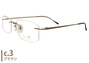 スレンディー Slen D sd-326 縁なし sd1 ツーポイント スクエア メンズ メガネ 眼鏡 日本製 鯖江 伊達 度付き 老眼鏡 遠近両用 送料無料 54□18