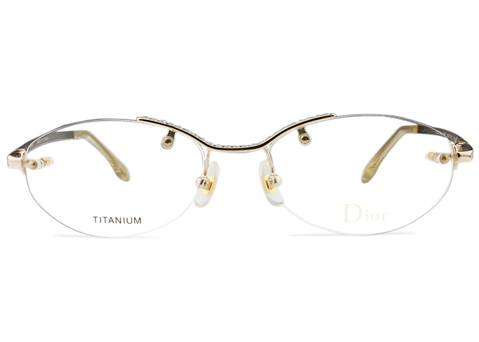 ディオール Dior cd-7580j b4e ゴールド 伊達 度付き ツ−ポイント メガネ めがね 眼鏡 レディース 新品 送料無料 50□17 |  アイカフェ