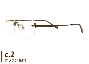 アイカフェ ly5107 52□18 ボストン ly2 チタン ツーポイント リムレス フチなし 伊達 度付き メンズ レディース メガネ めがね 眼鏡 新品 送料無料