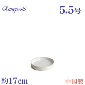 植木鉢用受皿 陶器 おしゃれ サイズ　17cm　KN1170　5．5号　ホワイト