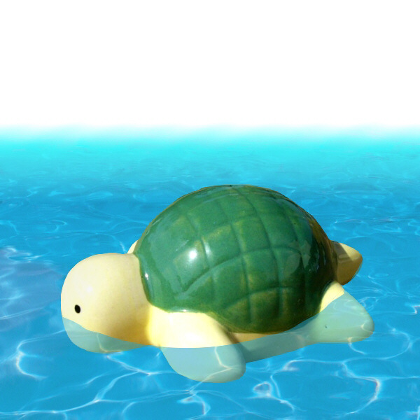 楽天市場】【訳あり特価】水に浮かぶ陶器 フロート 亀 緑亀 ミドリガメ