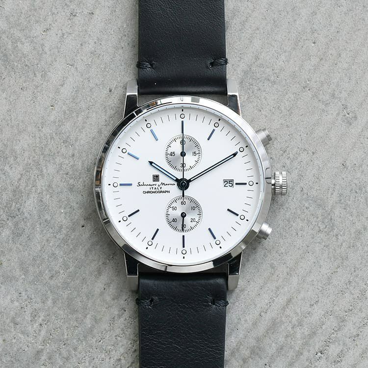 楽天市場】Salvatole Marra クロノグラフ腕時計 縦配列 本革ベルト