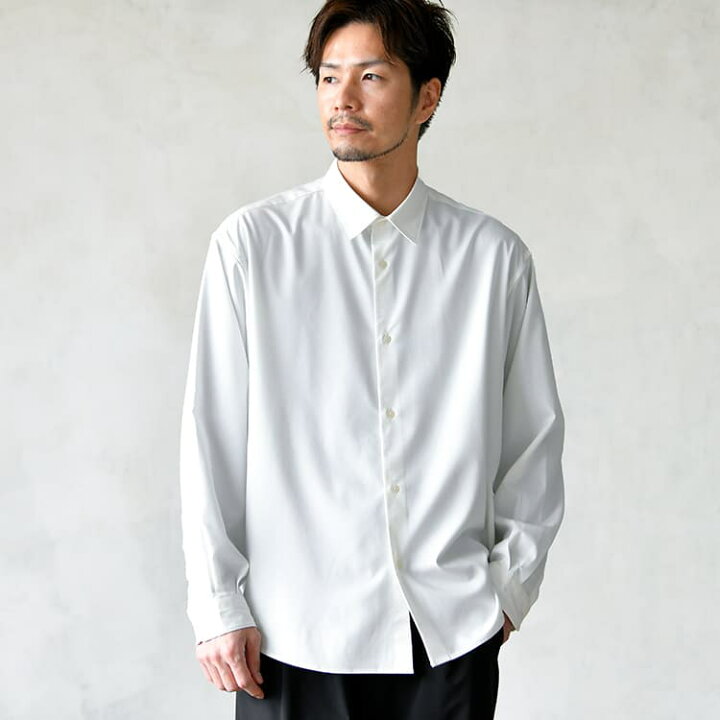楽天市場 シャツ メンズ 防しわストレッチレギュラーカラーシャツ Ts1646 2カラーxs Xl Dcollection