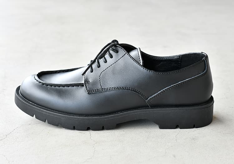 レザーシューズ メンズ スプリットレザーUチップシューズ キレイめ 革靴/as1544/ブラックS〜XL | Dcollection