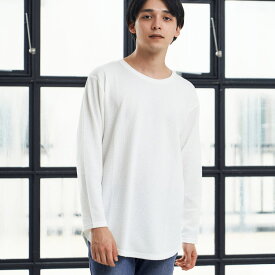楽天市場 カットソー メンズtシャツロング丈長袖重ね着インナーの通販