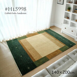 NAX1_̂݁@Mbx _eCXg Gabbeh@India handroom D胉O sMby #HL-5998 Gabbeh@India handroom @140×200cm@t E[100 nh[