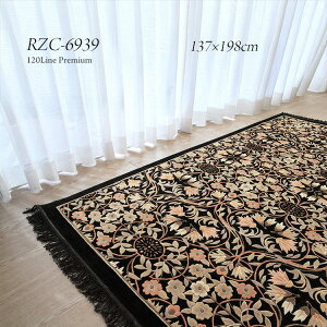 �V���N�j�ʃ��O�sRZC-6939�@137×198cm �t�u���E�����x�[�X�ɒӂƉԕ������`�[�t�����@��i�ȕ��͋C�V���N�j�ʃ��O ��D���j�� �V���N100% �����X���̏d���ŉ؂₩�ȕ��͋C