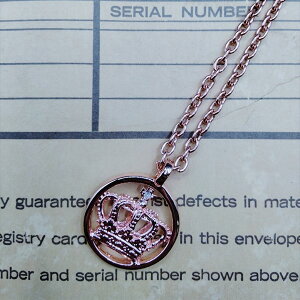 プレート 王冠 クラウン ロイヤルクラウン ブラッククローム ネックレス ピンクゴールド メンズ レディース ユニセックス ペンダント チェーン チャーム アクセサリー