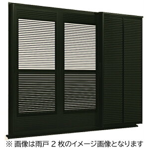 雨戸一筋 半外付型 壁付タイプ 可動ルーバー雨戸 4枚 鏡板付戸袋 オーダーサイズ 幅一筋W2150〜2514×高さ一筋H1362〜1818mm 台風対策 LIXIL/TOSTEM リクシル 後付け雨戸 リフォーム DIY