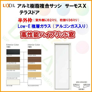 楽天市場 樹脂アルミ複合サッシ テラスドア 060 W640 H30 Lixil サーモスｘ 半外型 Low E複層ガラス アルゴンガス入 リフォームおたすけdiy楽天市場店