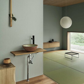 どこでも手洗 カウンター間口750mm 両側・片側オープン750mm 木製タイプ ボウル中央 LIXIL DIY 洗面台 木製カウンター カフェ ショップ 2階 おしゃれ 器 店 和