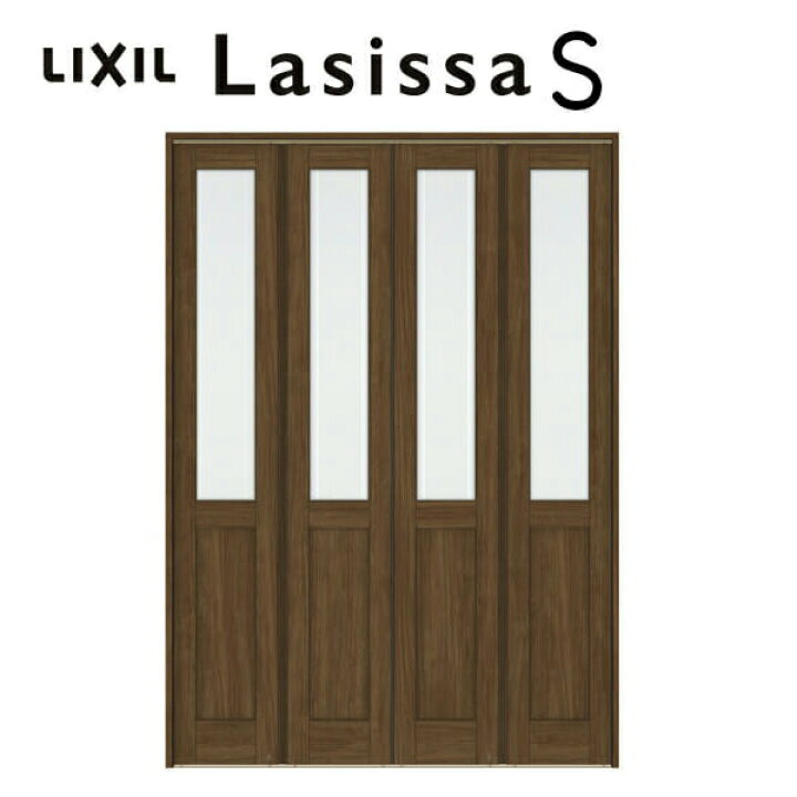 楽天市場 P10倍 10月エントリー 可動間仕切り 4枚建 折れ戸 ラシッサs ガラスタイプ Lga ノンケーシング枠 1623 W1644 H2306mm リクシル 室内引き戸 折戸 ドア 建具 ドア 室内ドア おしゃれ 交換 室内ドア リフォーム Diy リフォームおたすけdiy楽天市場店