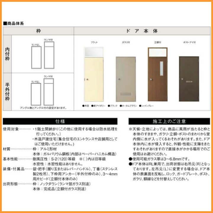 楽天市場 10月はエントリーで全品p10倍 玄関ドア 勝手口ドア 汎用ドア Lixil ロンカラーフラッシュドア半外付ランマ無 フラット 握り玉仕様 00 枠寸法w803 H1974 アルミサッシ フラットドア 建具 法人様は送料無料 リフォームおたすけdiy楽天市場店