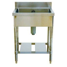 アイオ産業 ステンレス 業務用キッチン 一槽シンク 飲食店 学校 幼稚園 保育園 工場 医療施設 間口1500mm 奥行450mm A1C-1500 W1500 D450 H800 リフォーム