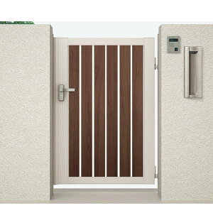 開き門扉AB ウッディTS2型片開き 柱使用 呼称09-12 扉寸法W900×H1200mm リクシル LIXIL 開き門扉 おしゃれ シンプル リフォーム