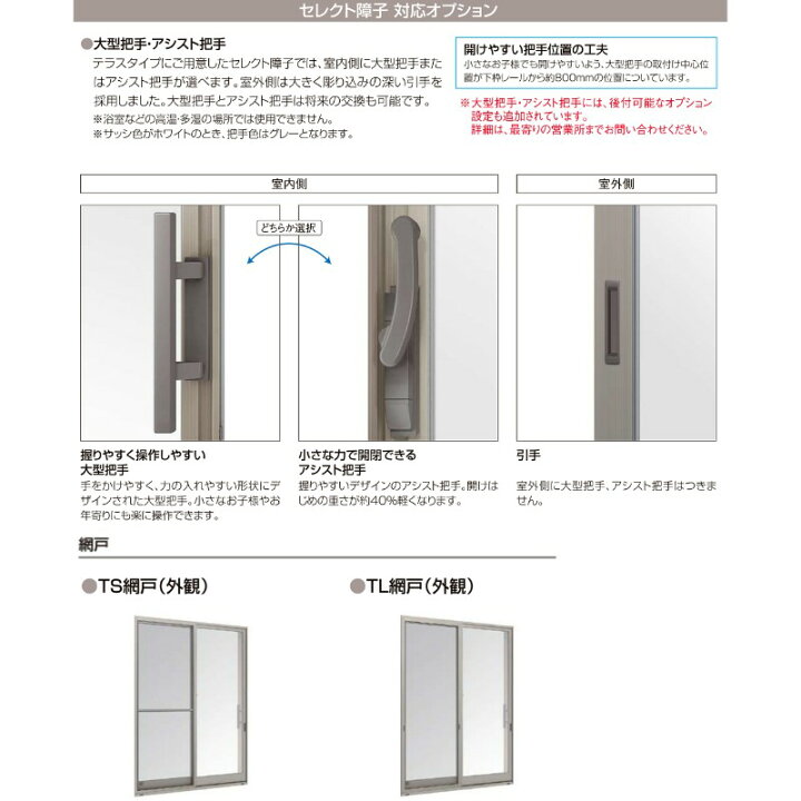 楽天市場】雨戸付引違い窓 半外付 16522-P セレクトサッシPG W1690 