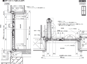 YKK浴室ドア枠付浴室折戸内付2NDS0717K新設YKKAP