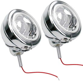 バイク LED フォグランプ LEDフォグ 汎用 ハーレー風 補助ライト 補助灯 4.5インチ DC 12V/24V 30W オートバイ ウィンカー バイク用 ledライト カスタム バイクパーツ カスタムパーツ フォグライト バイクフォグランプ シルバー 2個セット 左右セット バイク用フォグランプ