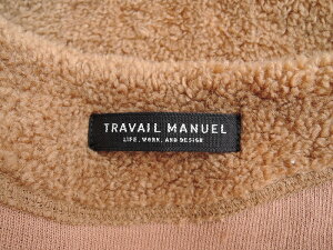 トラバイユマニュエル TRAVAIL MANUEL コットン混ボアコート -【中古】【42I91】