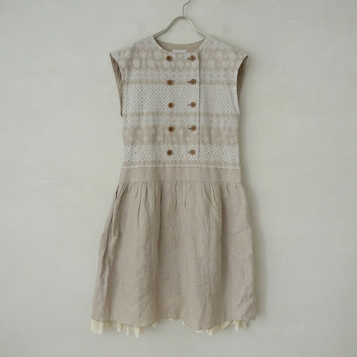 楽天市場】サリースコット Sally Scott リネン刺繍レースワンピース  