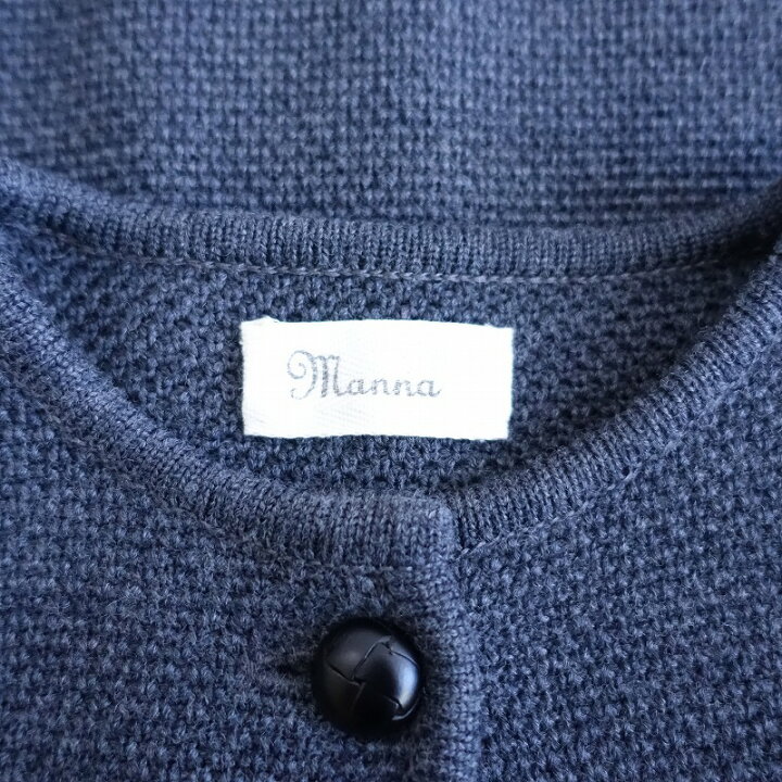 楽天市場】マンナ Manna 鹿の子編みノーカラーニットコート M【中古  