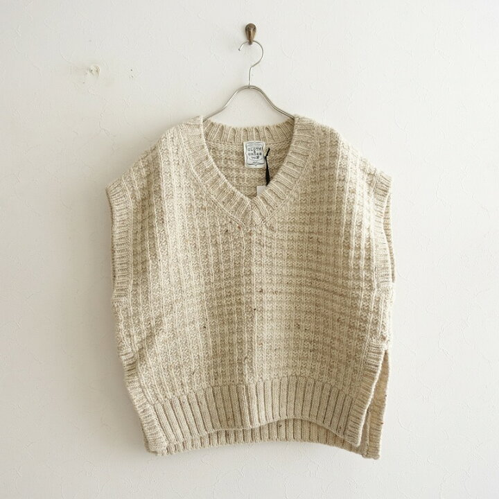 楽天市場】【美品】 クロス＆クロス Cloth&Cross ウールVネックニット 