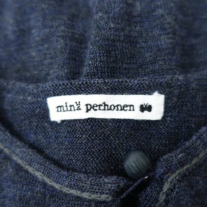 ミナペルホネン black bird リネンニットタグあり - 半袖(Tシャツ) 