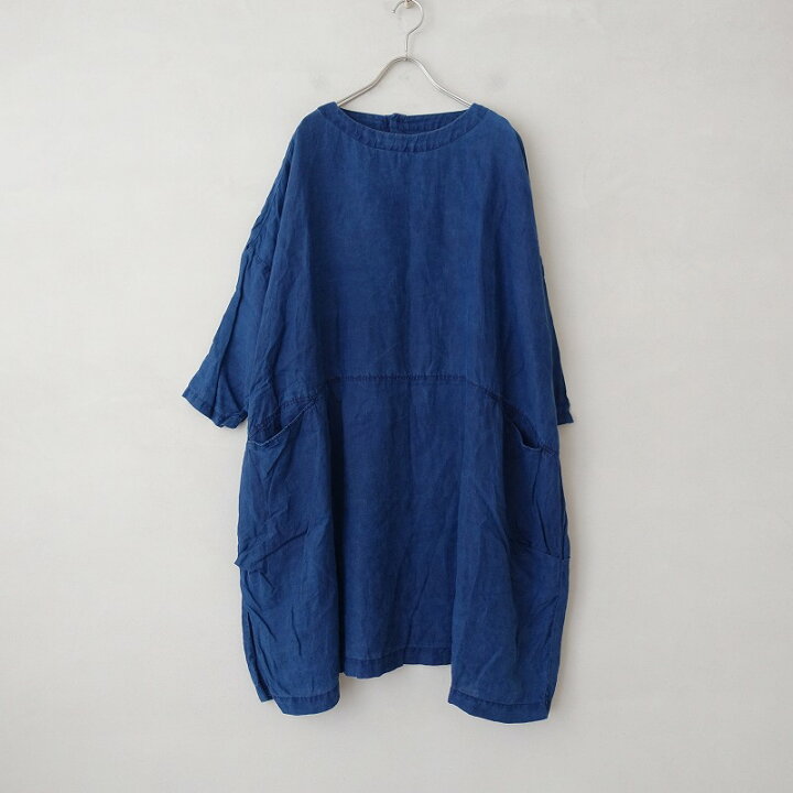 楽天市場】ネストローブ nest Robe リネンインディゴワンピース F  