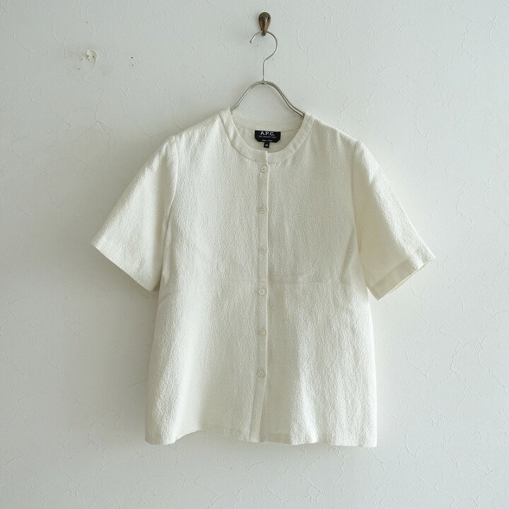 楽天市場】アーペーセー APC シルク混ラメ入り半袖ブラウス 36【中古 