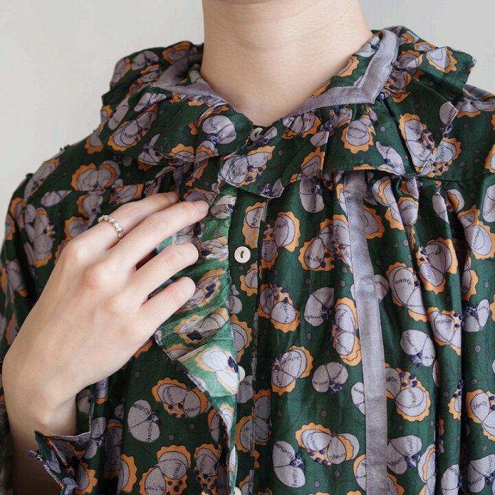 楽天市場】【新品】 ブノン BUNON Embroidery Frill Dress 刺繍入り花 