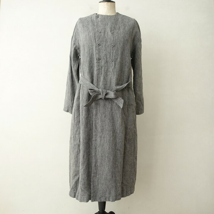 楽天市場】ネストローブ nest Robe リネンダブルボタンベルテッド 