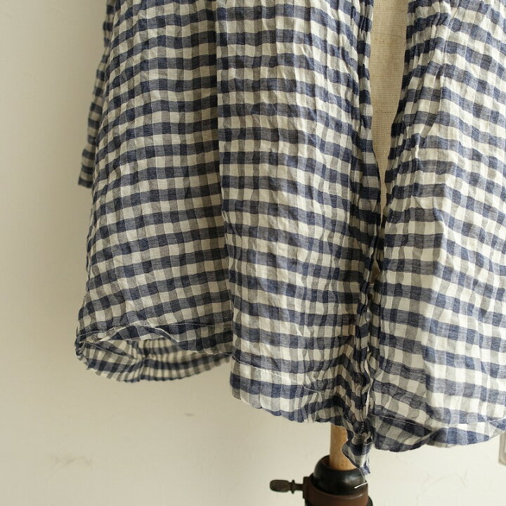 楽天市場】ネストローブ nest Robe コットンシルク混ギンガムチェック 