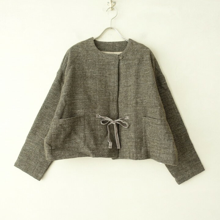 楽天市場】ネストローブ nest Robe リネンウールツイルノーカラー 