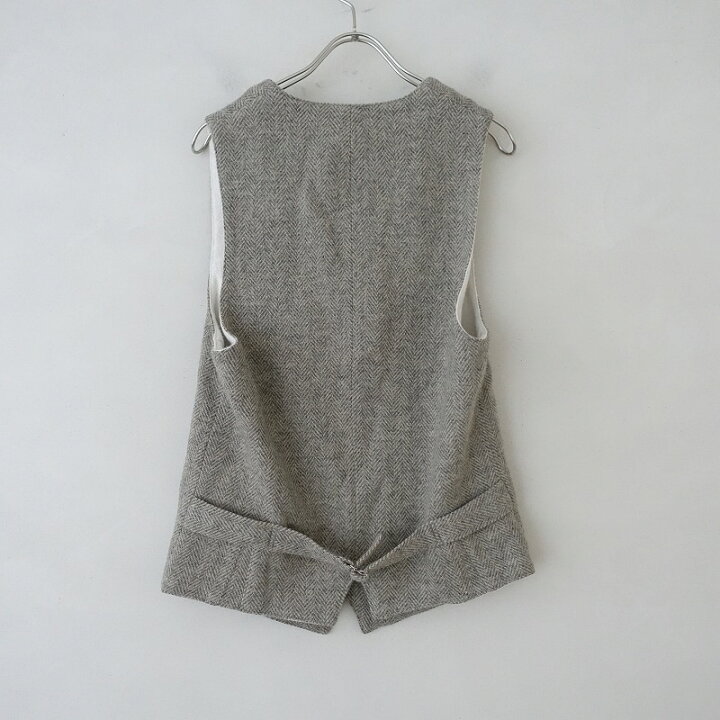 楽天市場】トゥジュー TOUJOURS ウールヘリンボーン前開きベスト F  