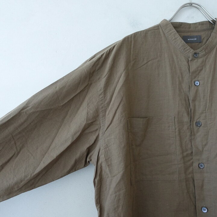 楽天市場】ウィロウ WIRROW Cotton Linen Stand Collar Shirt コットン  