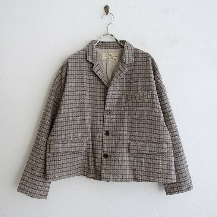 楽天市場】ネストローブ nest Robe 撚り杢チェックジャケット F【中古  