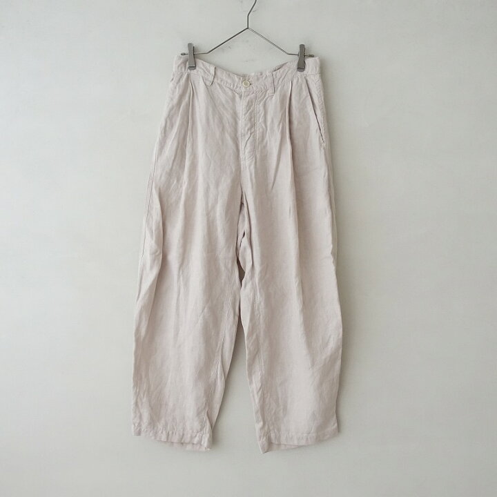 ネストローブ nest Robe リネンタックテーパードパンツ F【中古】【82A22】【高価買取中】 ブランド古着買取drop nest robe(ネストローブ) リネン タックテーパードパンツ