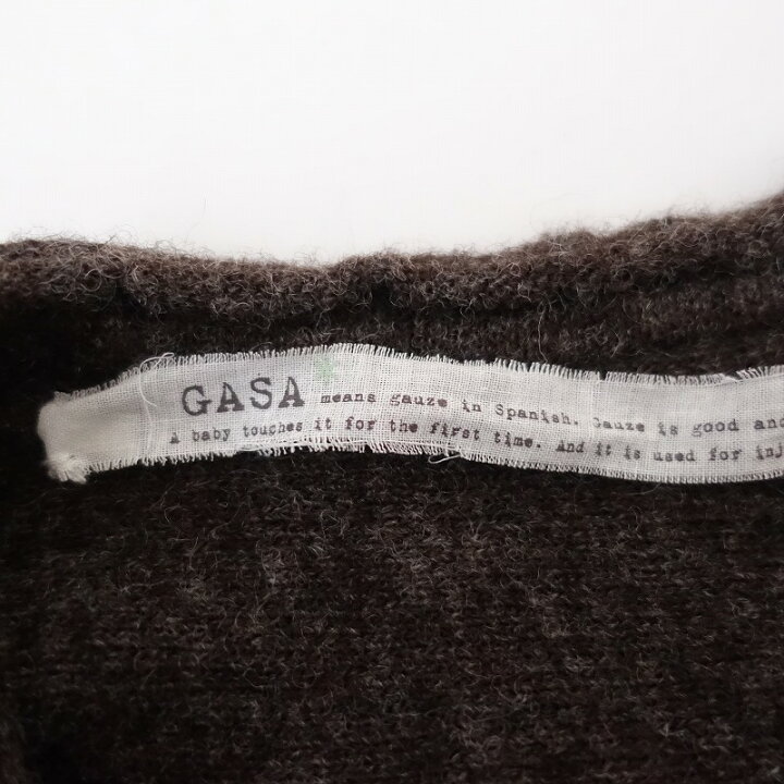 楽天市場】ガサ GASA チェックスリーブウールニットワンピース -【中古 