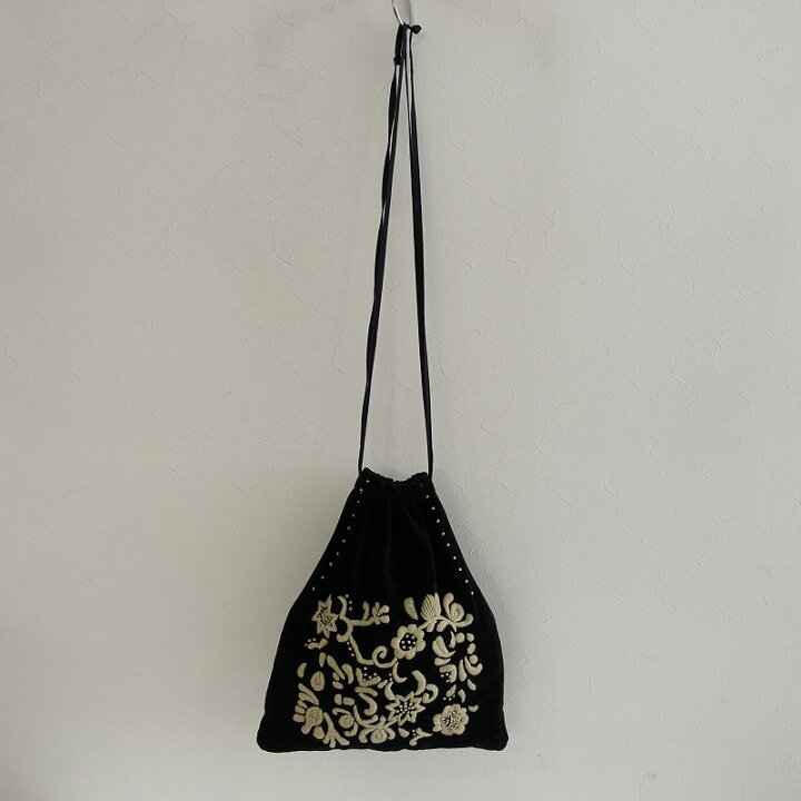 楽天市場】カディー&コー Khadi and Co ベルベット巾着バッグ【中古 