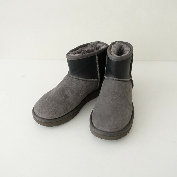 楽天市場】アグ UGG CLASSIC MINI UGG RUBBER ロゴ入りムートンブーツ 