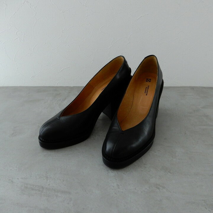 楽天市場】メゾンエウレカ MAISON EUREKA レザーチャンキーヒール  