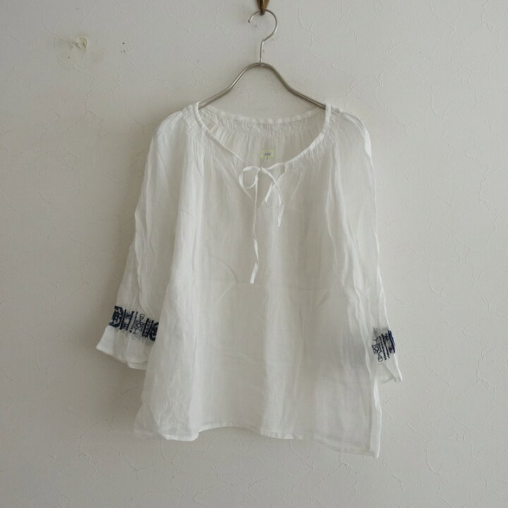 楽天市場】ドーサ DOSA 刺繍入りカディコットン薄手ブラウス 1【中古 